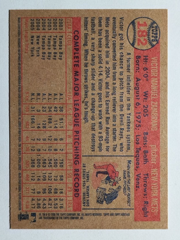 2006 Topps Heritage #182 Victor Zambrano