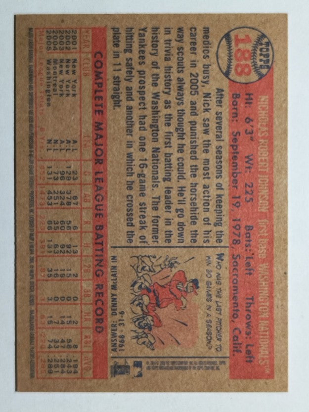 2006 Topps Heritage #188 Nick Johnson