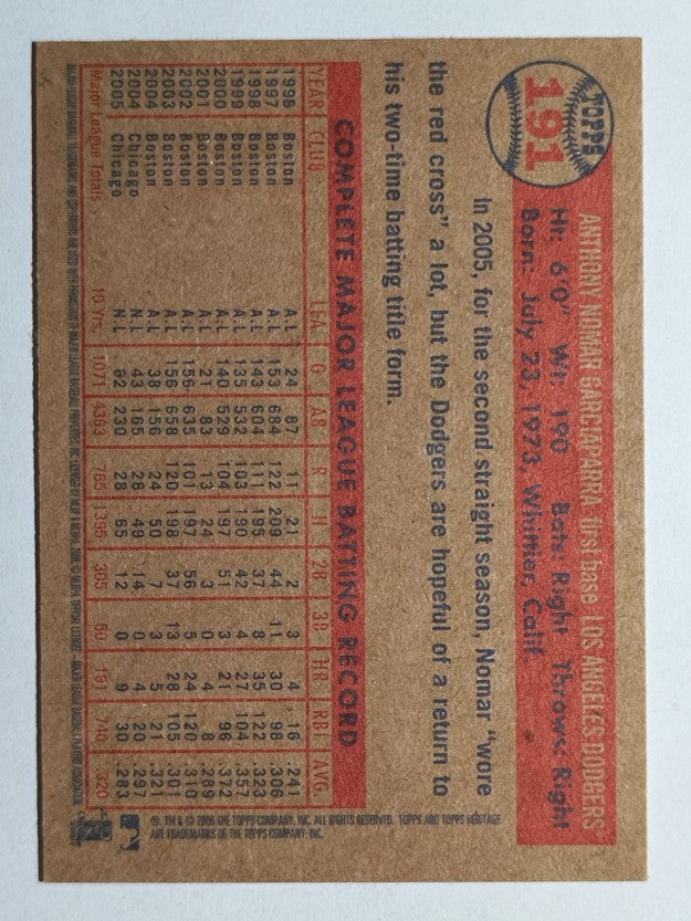 2006 Topps Heritage #191 Nomar Garciaparra