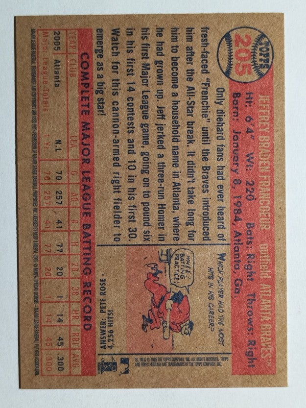 2006 Topps Heritage #205 Jeff Francoeur