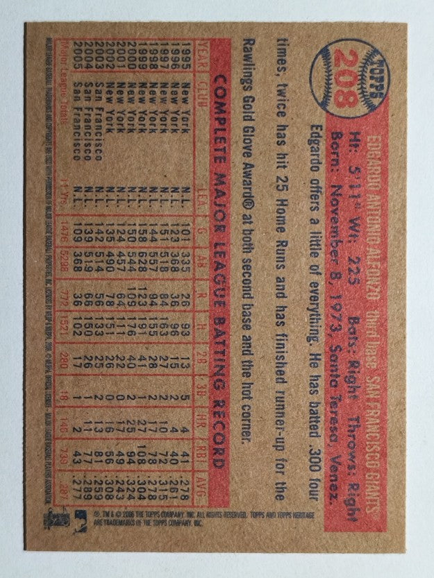 2006 Topps Heritage #208 Edgardo Alfonzo