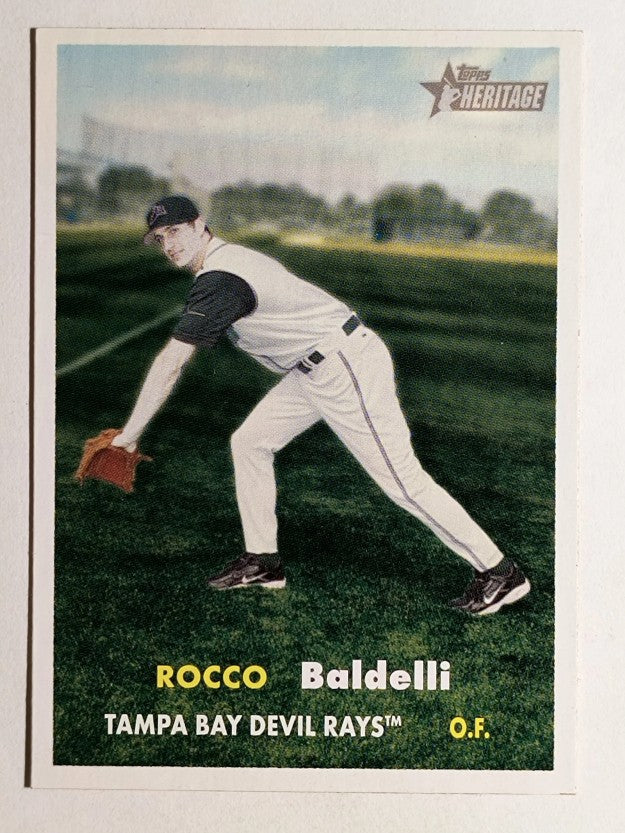 2006 Topps Heritage #212A Rocco Baldelli Yellow/White Ltr