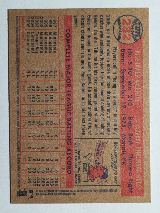 2006 Topps Heritage #232 Javier Valentin