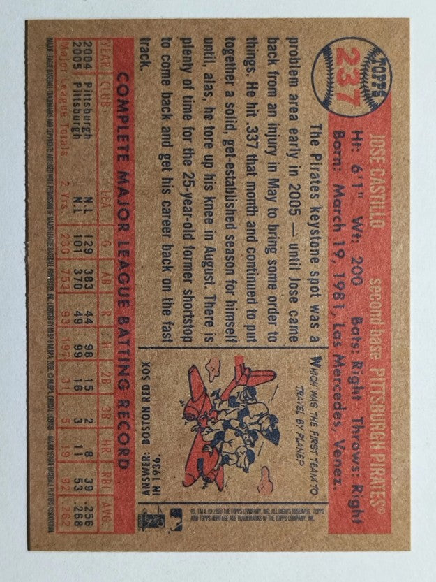 2006 Topps Heritage #237 Jose Castillo