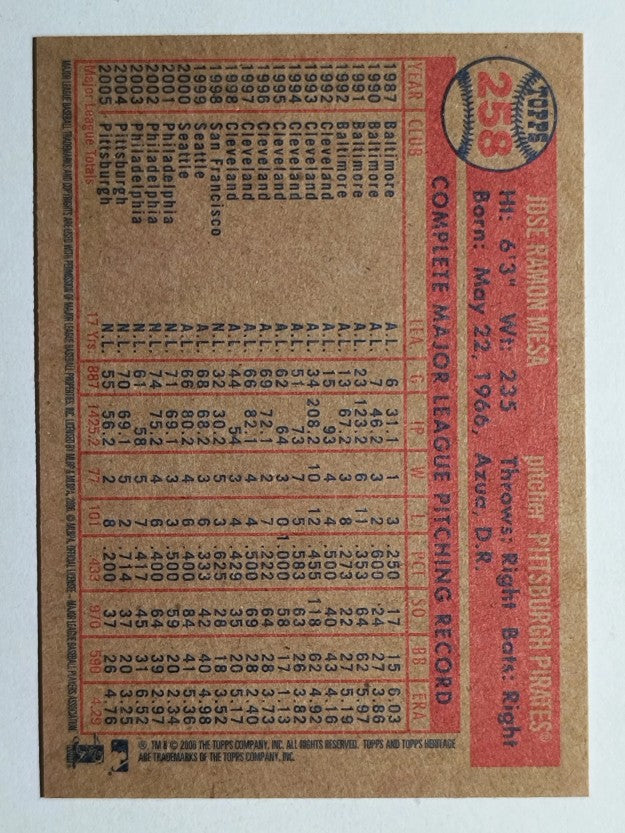 2006 Topps Heritage #258 Jose Mesa