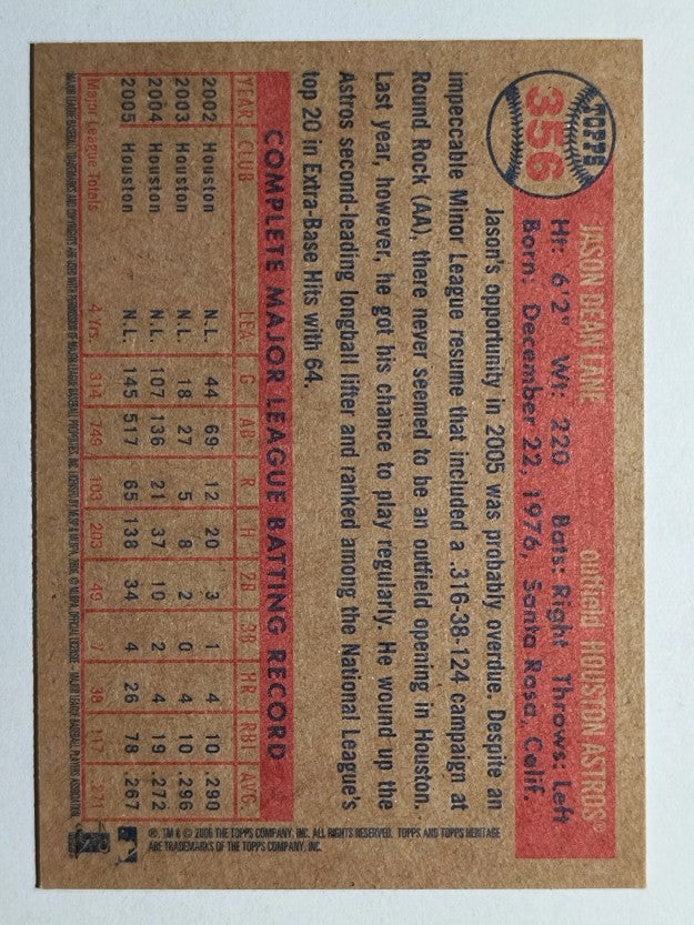 2006 Topps Heritage #356 Jason Lane