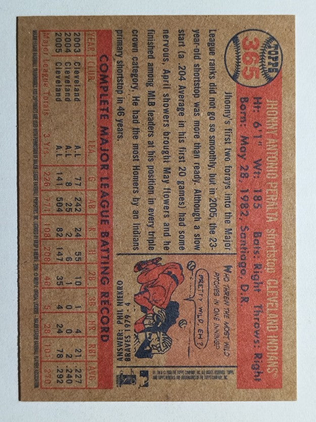2006 Topps Heritage #365 Jhonny Peralta