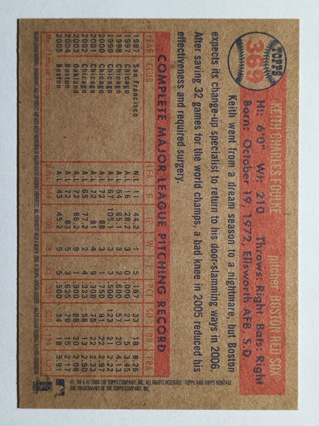 2006 Topps Heritage #369 Keith Foulke