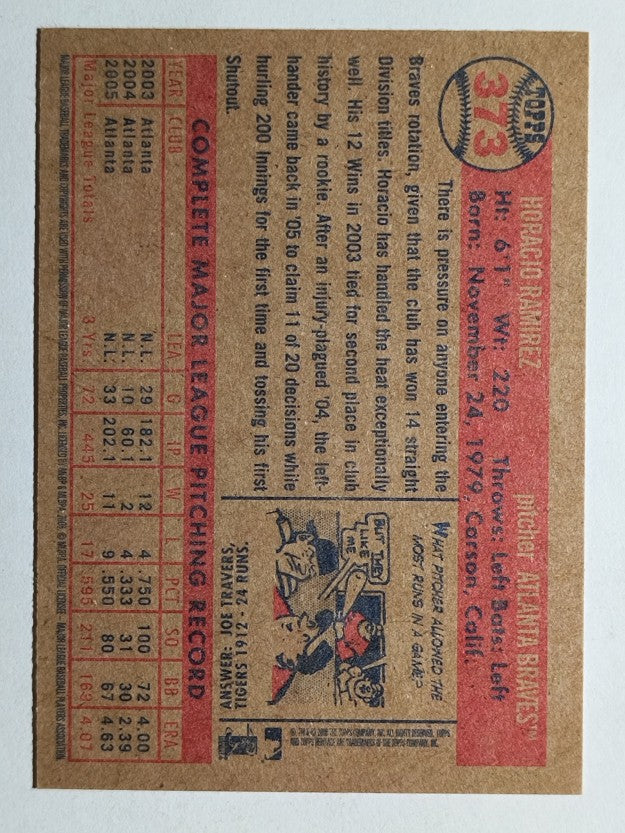 2006 Topps Heritage #373 Horacio Ramirez
