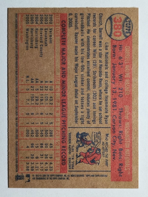 2006 Topps Heritage #380 Darrell Rasner