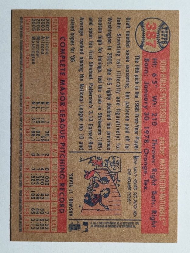 2006 Topps Heritage #387 John Patterson