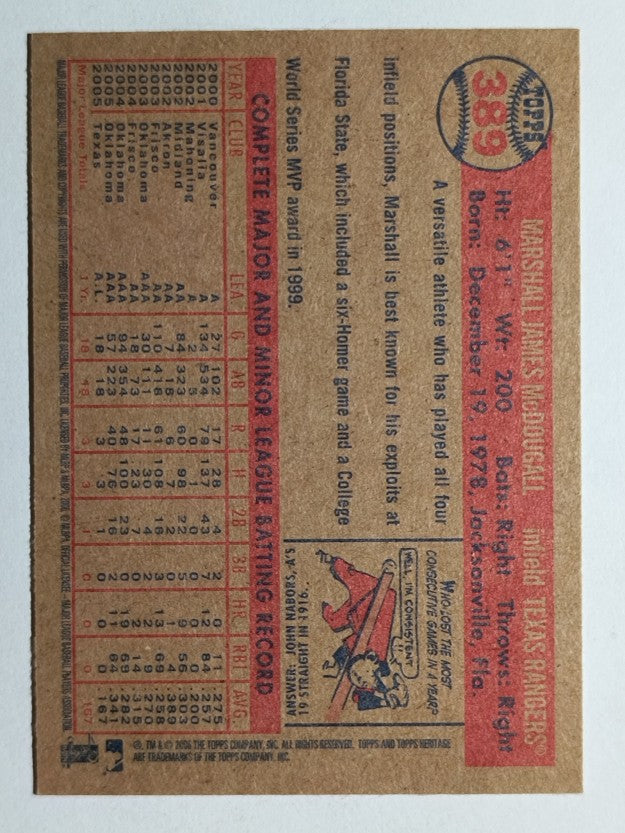2006 Topps Heritage #389 Marshall McDougall