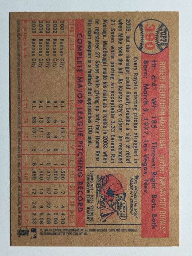 2006 Topps Heritage #390 Mike MacDougal