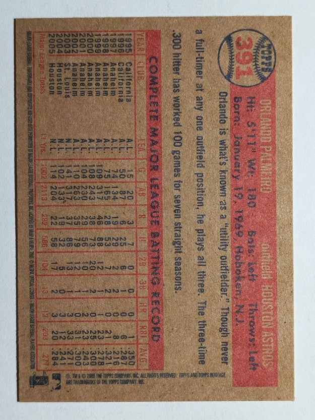 2006 Topps Heritage #391 Orlando Palmeiro