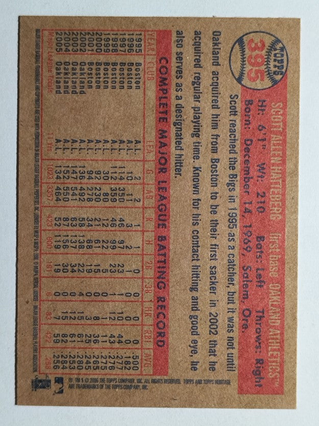 2006 Topps Heritage #395 Scott Hatteberg