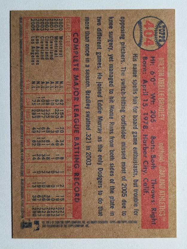 2006 Topps Heritage #404 Milton Bradley
