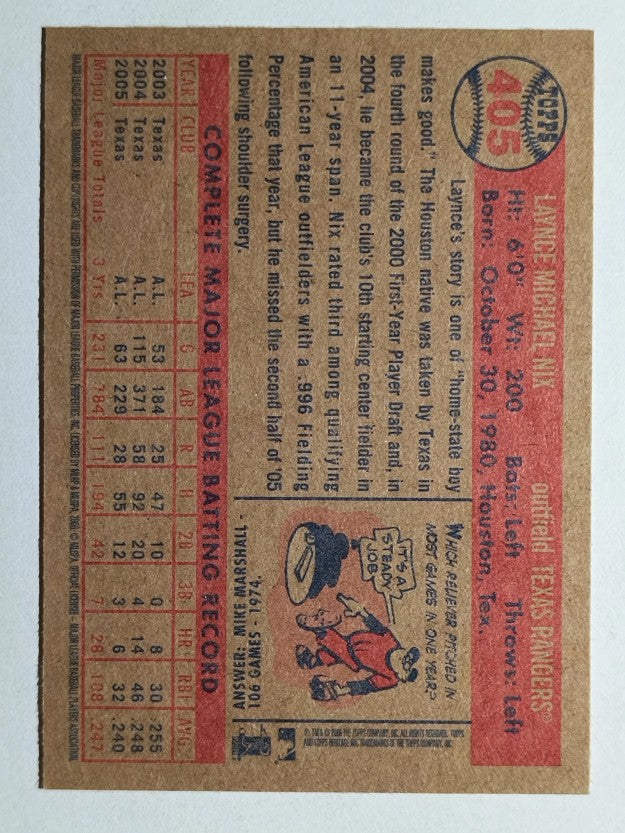 2006 Topps Heritage #405 Laynce Nix
