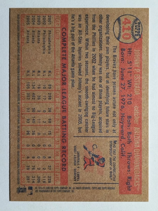 2006 Topps Heritage #410 Johnny Estrada