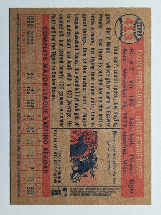 2006 Topps Heritage #413 Nook Logan