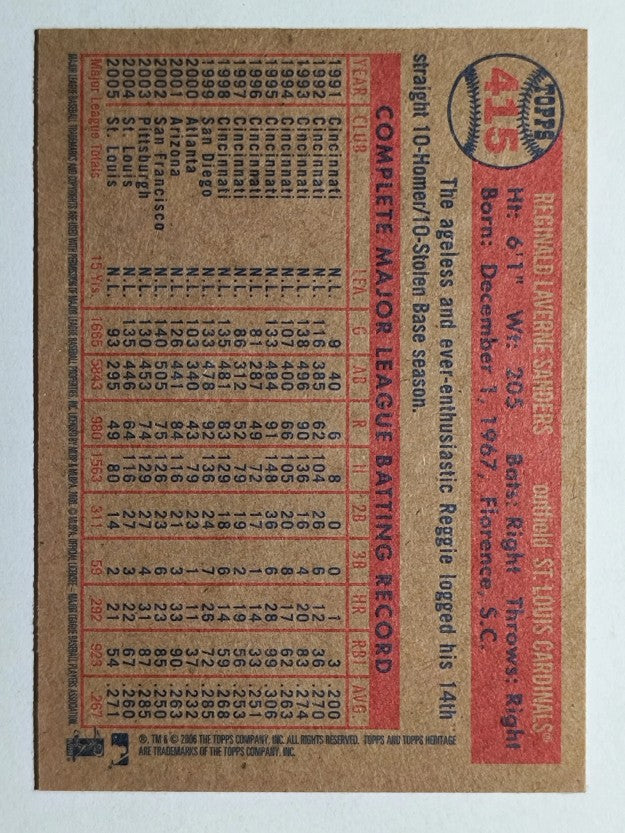 2006 Topps Heritage #415 Reggie Sanders