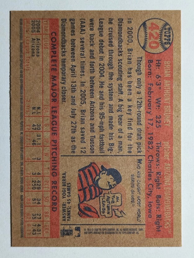 2006 Topps Heritage #420 Brian Bruney