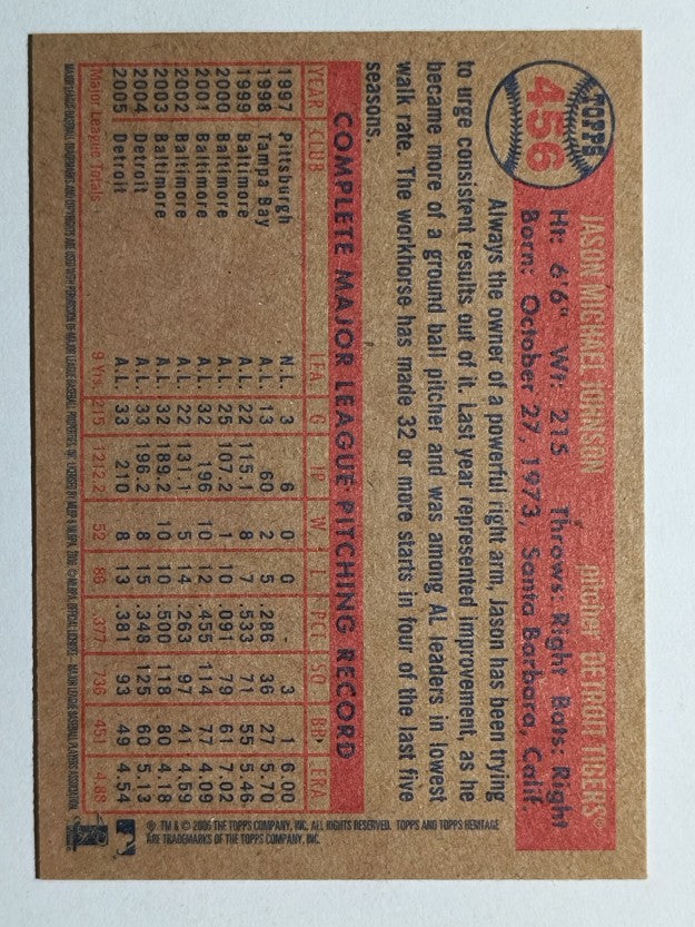 2006 Topps Heritage #456 Jason Johnson