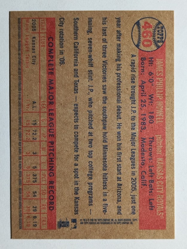2006 Topps Heritage #460 J.P. Howell