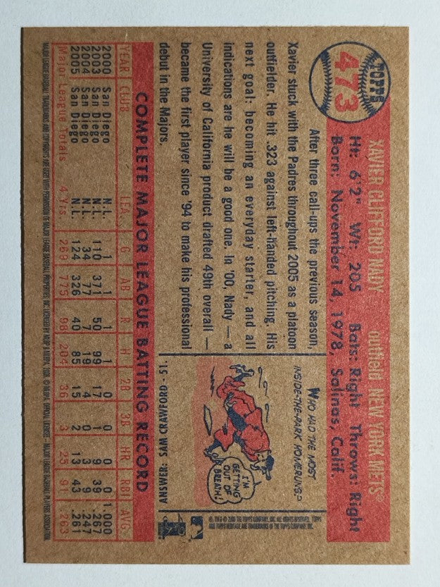 2006 Topps Heritage #473 Xavier Nady