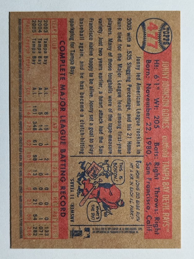 2006 Topps Heritage #477 Jonny Gomes