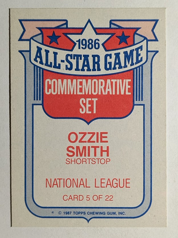 1987 Topps Glossy All-Stars #5 Ozzie Smith