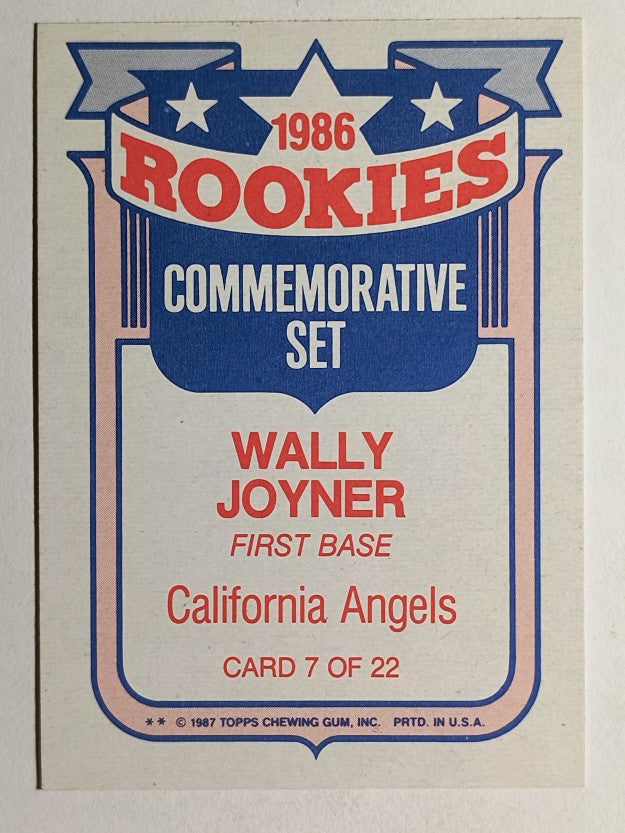 1987 Topps Rookies #7 Wally Joyner