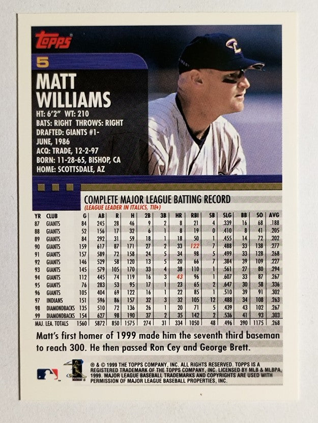 2000 Topps #5 Matt Williams