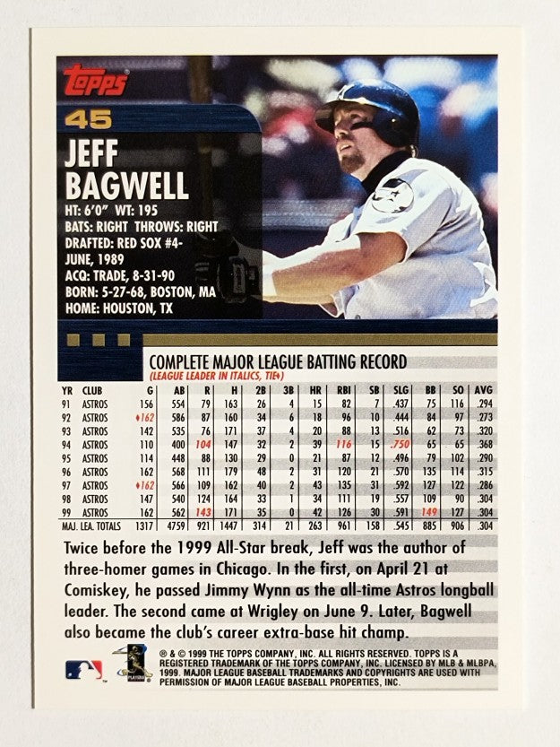 2000 Topps #45 Jeff Bagwell