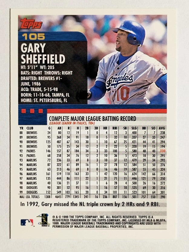 2000 Topps #105 Gary Sheffield