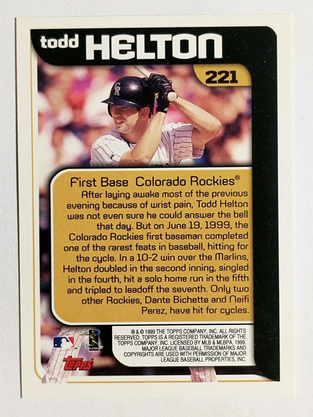 2000 Topps #221 Todd Helton HL