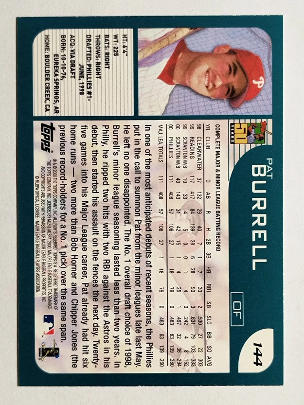 2001 Topps #144 Pat Burrell