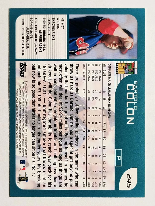 2001 Topps #245 Bartolo Colon