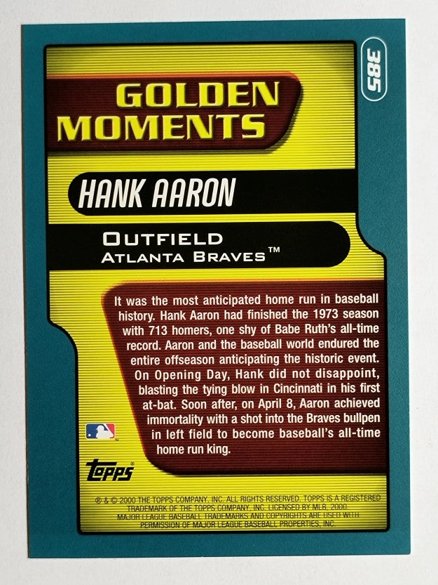 2001 Topps #385 Hank Aaron GM