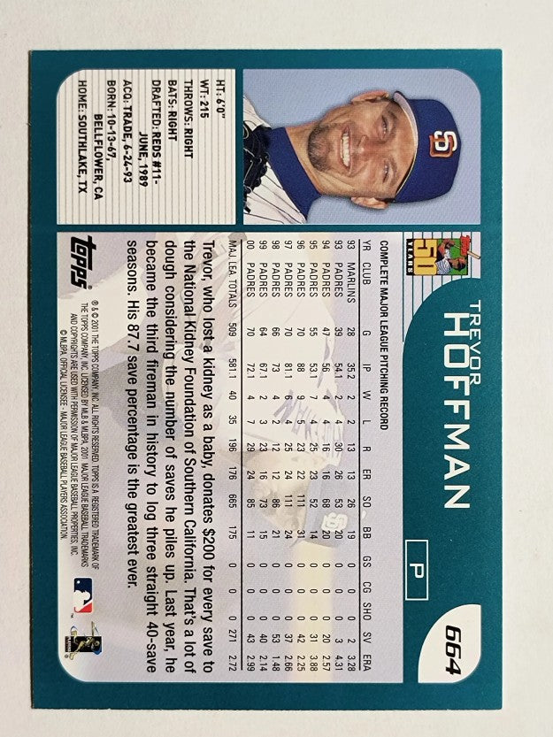 2001 Topps #664 Trevor Hoffman