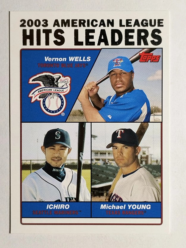 2004 Topps #338 Vernon Wells/Ichiro Suzuki/Michael Young LL