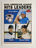 2004 Topps #338 Vernon Wells/Ichiro Suzuki/Michael Young LL