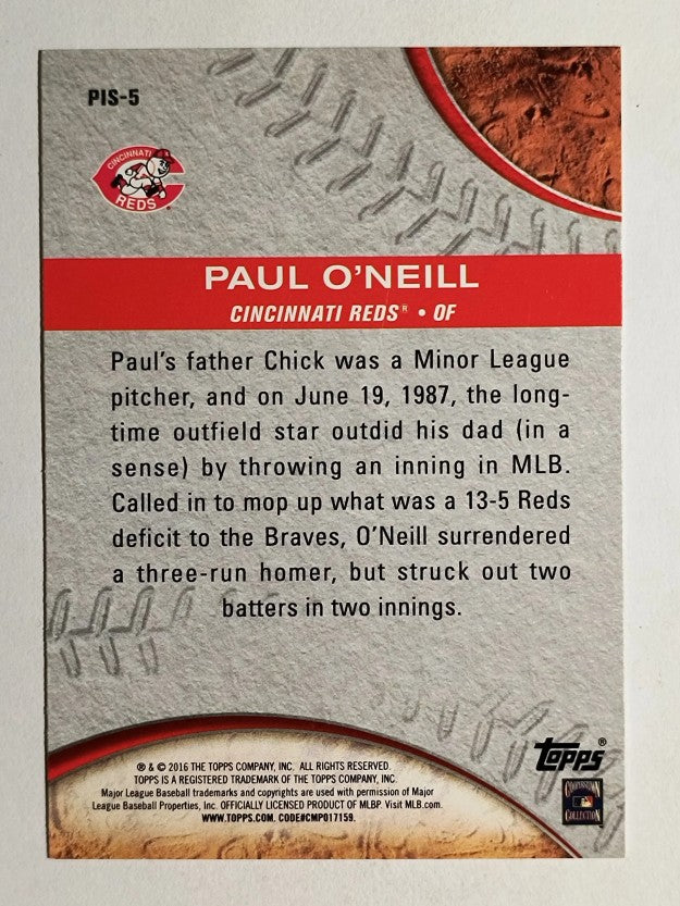 2016 Topps Pressed Into Service #PIS5 Paul O'Neill