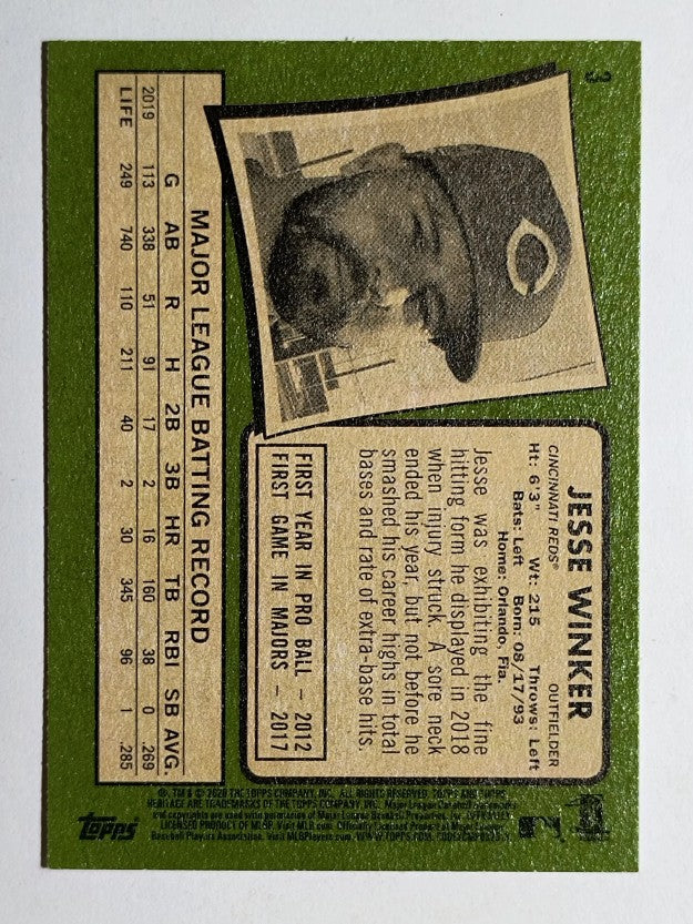 2020 Topps Heritage #3 Jesse Winker