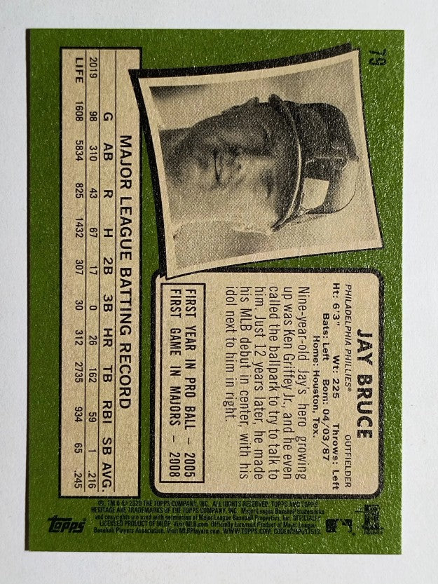 2020 Topps Heritage #79 Jay Bruce