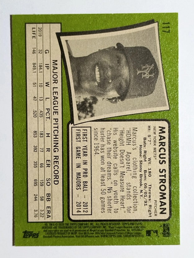 2020 Topps Heritage #117 Marcus Stroman