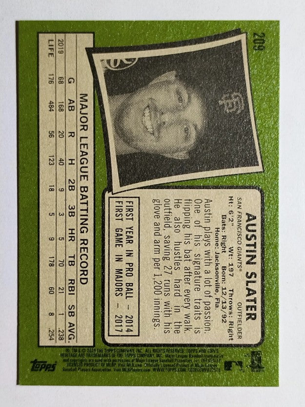 2020 Topps Heritage #209 Austin Slater