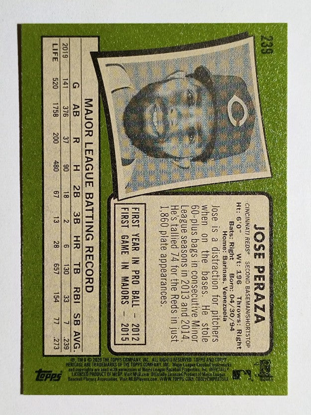 2020 Topps Heritage #239 Jose Peraza