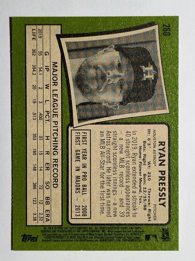 2020 Topps Heritage #260 Ryan Pressly