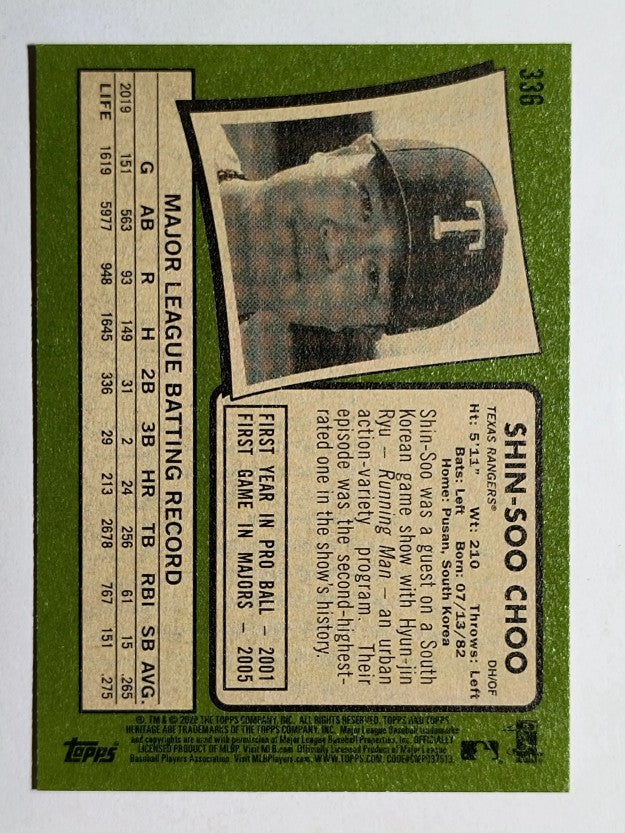 2020 Topps Heritage #336 Shin-Soo Choo