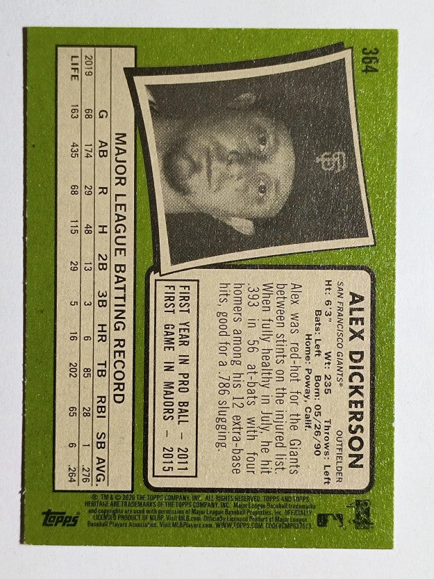2020 Topps Heritage #364 Alex Dickerson